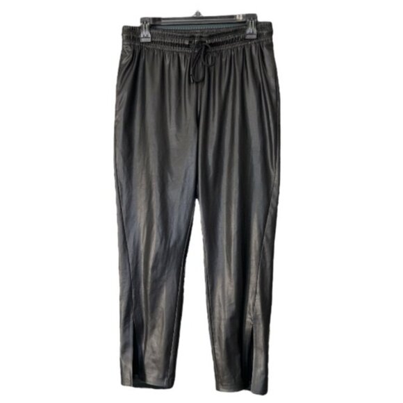 Theory Slit Pull-On Pant in Paper Faux Leather Size 4 - Picture 1 of 8